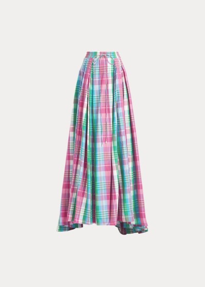 Falda Ralph Lauren Mujer Rosas / Verdes Multicolor - Kimberley Madras - HSRXA4579